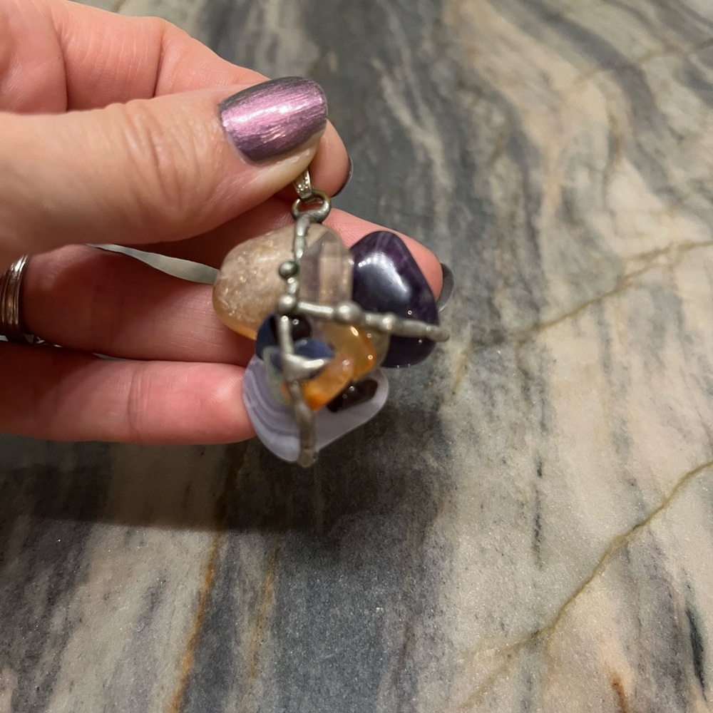 chakra amulet pendant Healing Zodiac Crystals
Approx 1.25” tall